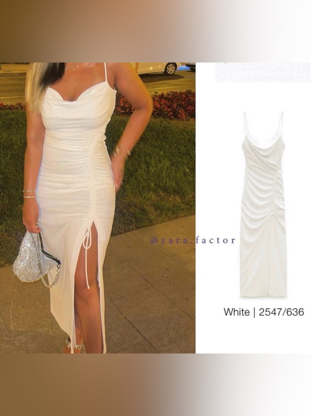 Elegant White Draped Dress